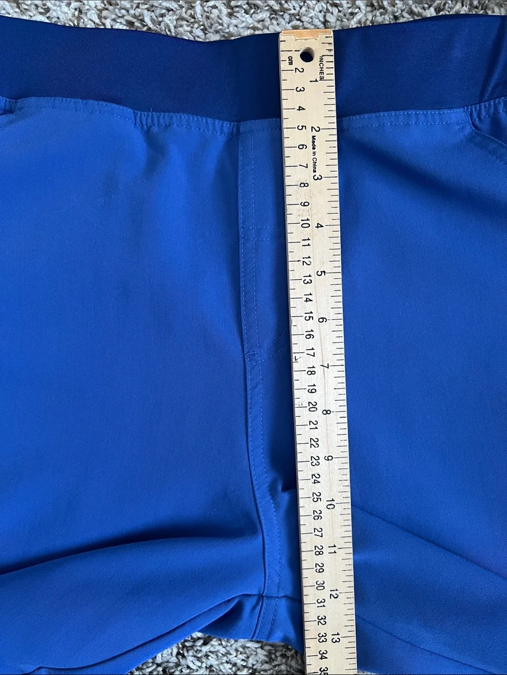 EUC FIGS Axim Cargo Scrub Pants Drawcord Waist Blue PO#1660 Size L